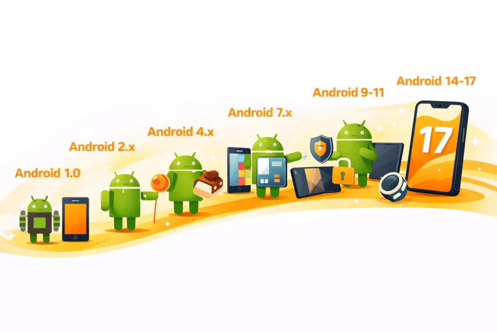Android Version Names A To Z With Complete History List 1 0 To 17
