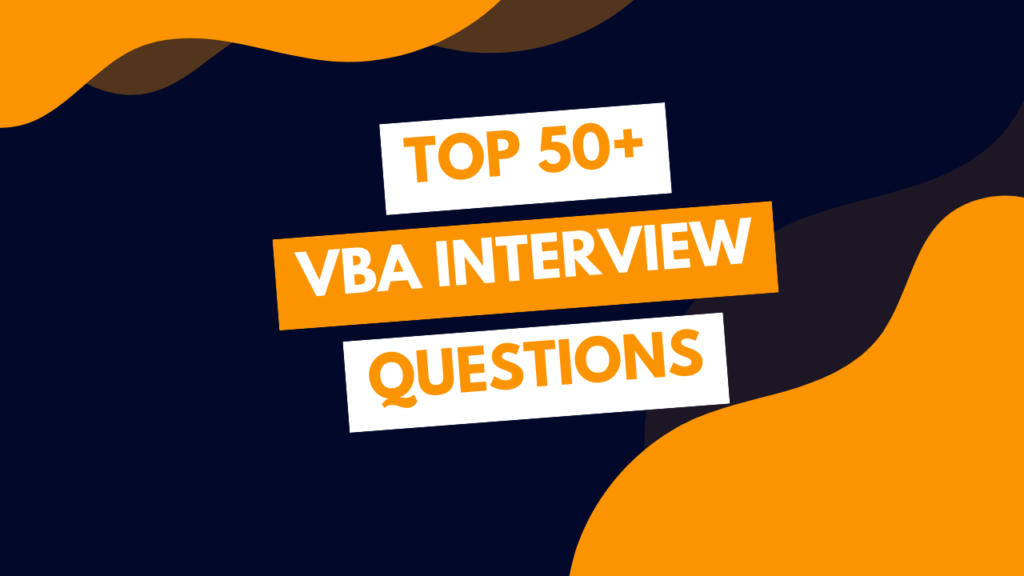 VBA Interview Questions and Answers